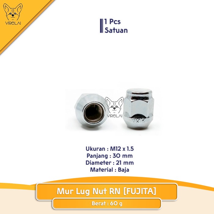 [SATUAN] Mur Lug Nut Fujita RN M12x1,5