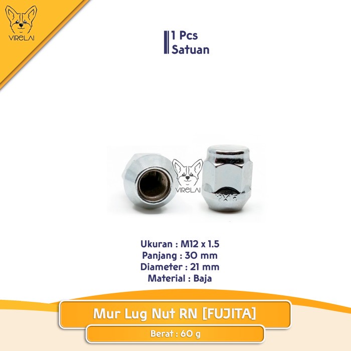 [SATUAN] Mur Lug Nut Fujita RN M12x1,5