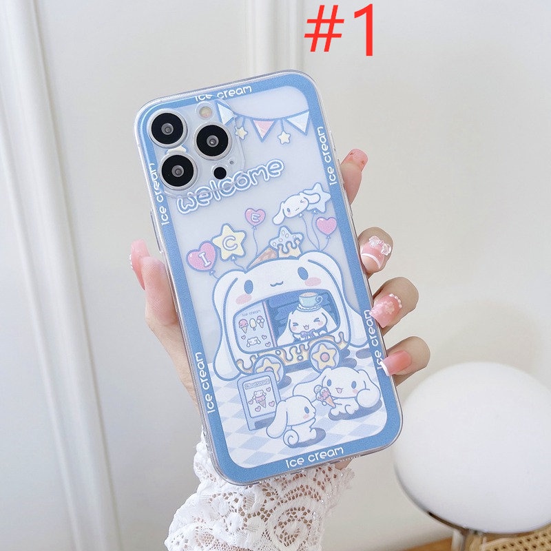 New ICE Cream Strawberry Bear Soft Case HP iP iPhone 11 12 13 Pro Max Mini 6 6S 7 8 + Plus SE 2020 X XR XS Max Pink Casing Apple