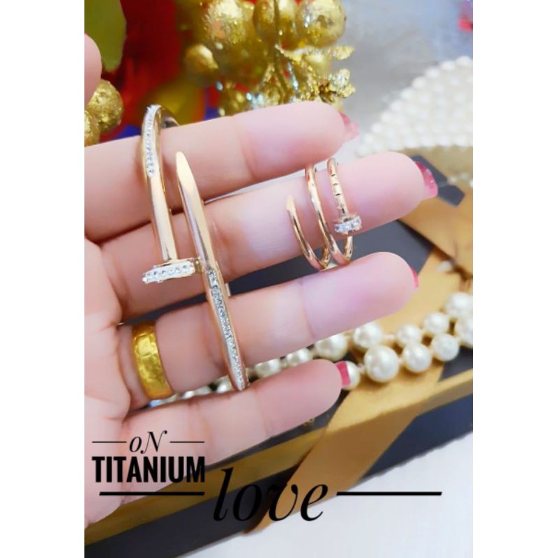 Titanium Gelang dan Cincin Nn04