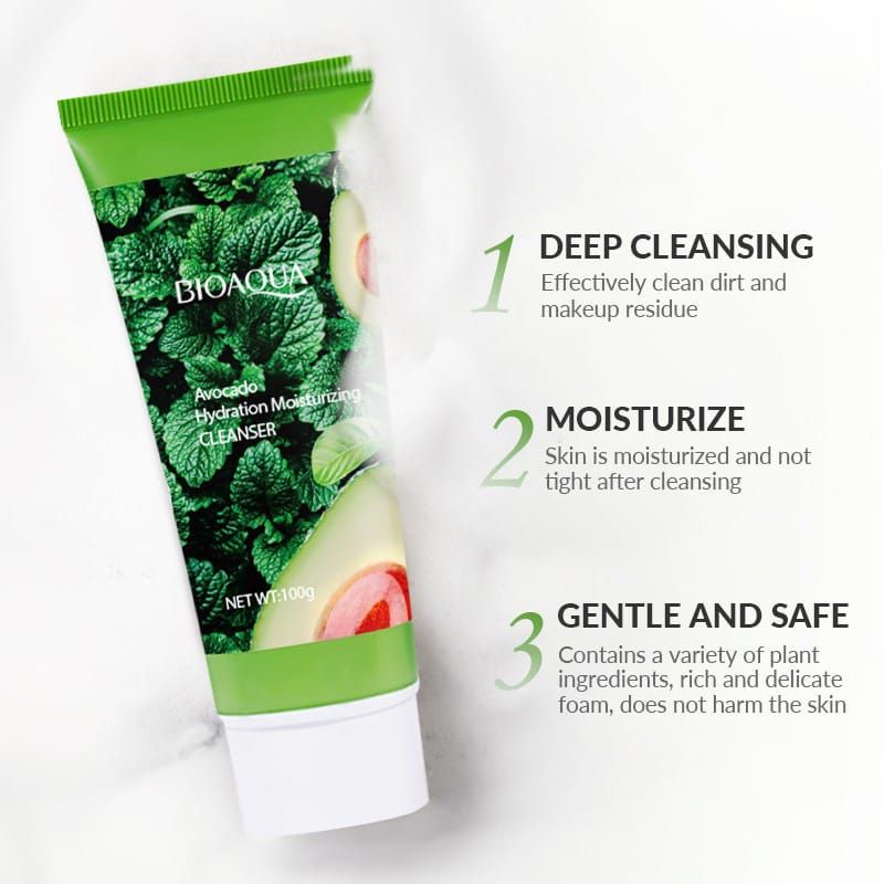 BIOAQUA Avocado Series Moisturizing Skin Care Hydrating Facial Wash / Toner / Serum Essence / Emulsion /Body Scrub BPOM