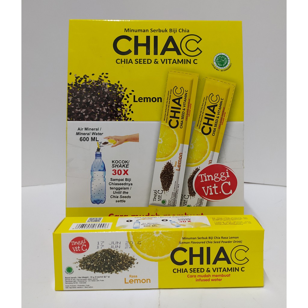 

Minuman Tinggi Vitamin C - ChiaC Rasa Lemon