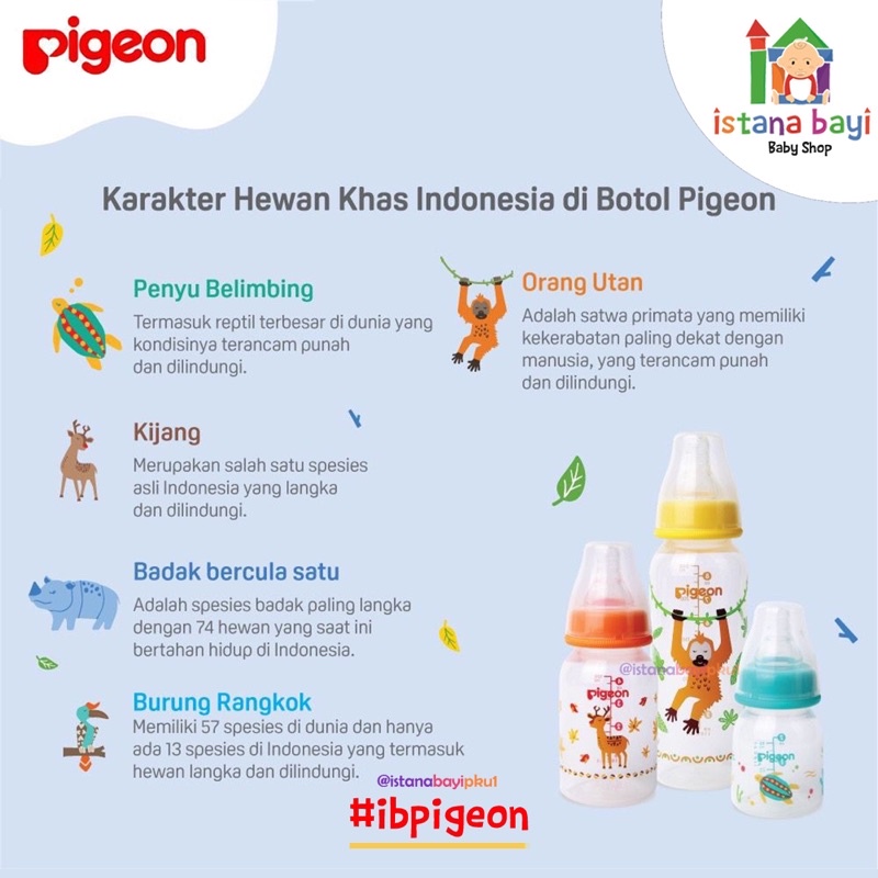 PIGEON Botol Pp Rp With Silicone Nipple/ Botol Susu Bayi