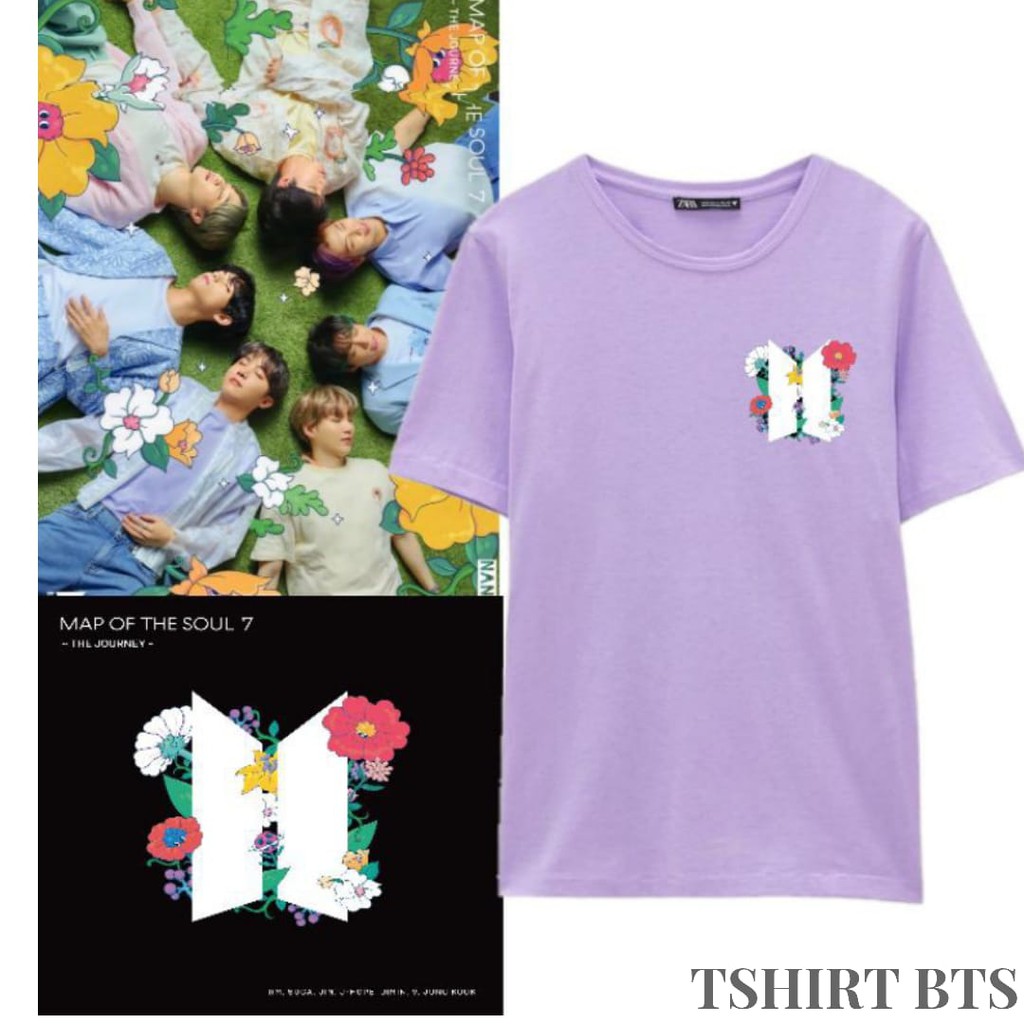 KAOS TSHIRT BAJU BTS MOTS 7 "JOURNEY SMALL FLOWER" MAP OF THE SOUL 7 KPOP JUNGKOOK TAEHYUNG