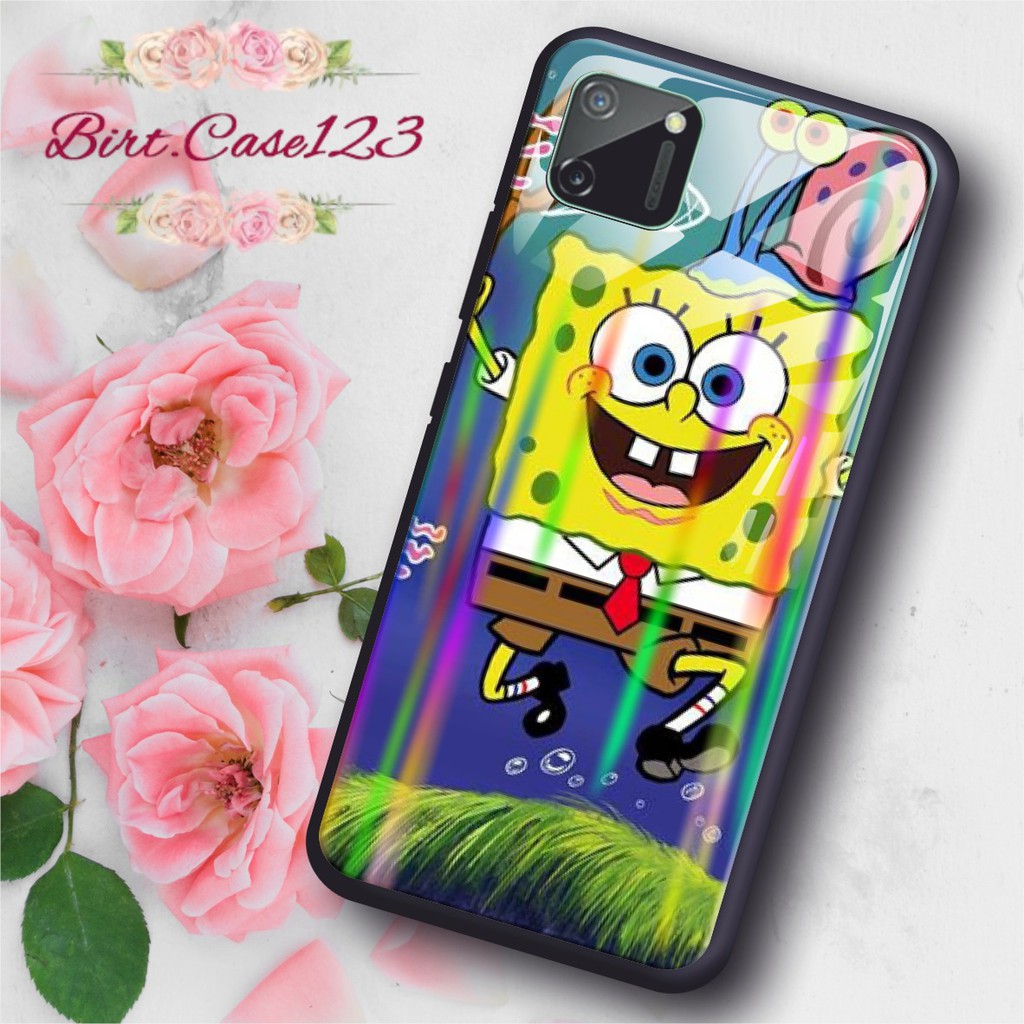 back case glass aurora SPONGEBOB Realme C1 C2 C3 U1 2 2 Pro 3 Pro 5 5i 5s Pro 6 Pro X Xt C11 BC1655