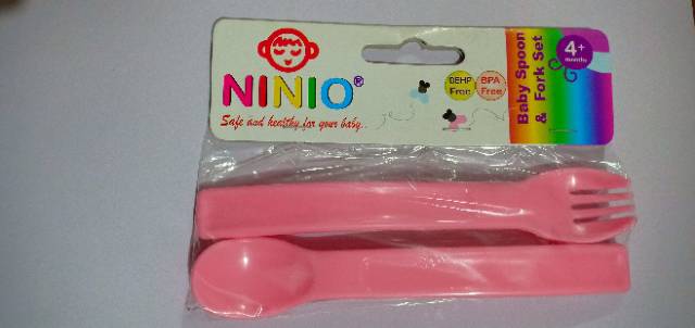 Ninio Baby Spoon and Fork Set F-333
