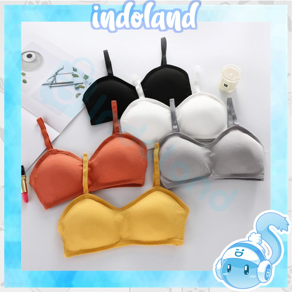 ☀ INDOLAND ☀ B025 Bra AOWAYI Tanpa Kawat Bralette Push Up BH BUSA Fashion Murah Full Cup Wanita