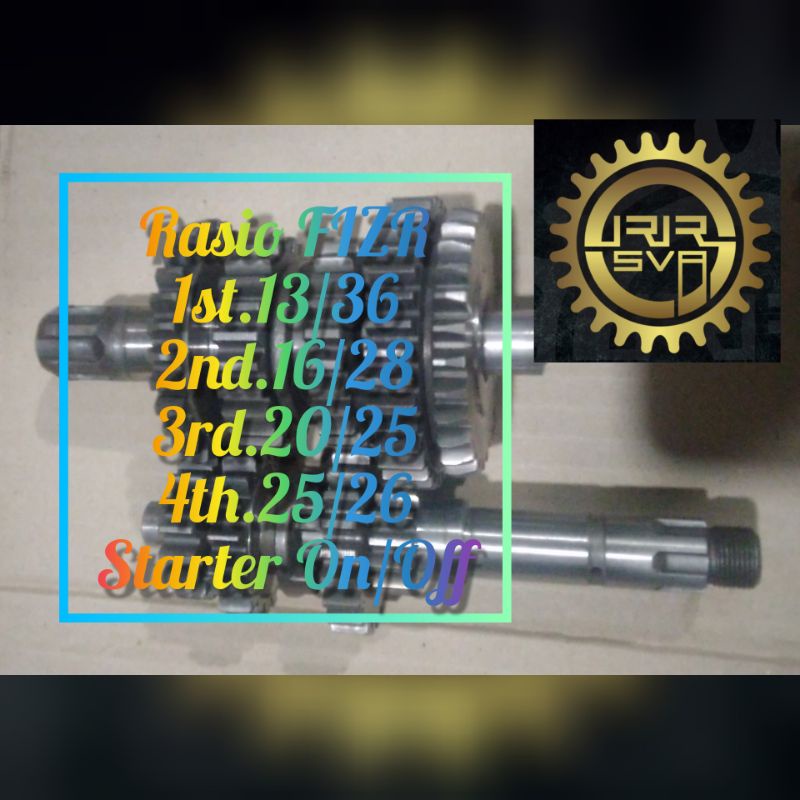 Gigi Rasio Racing F1ZR FIZR FORCE 1 harian touring underbone drag lintasan panjang 1st.13/36; 2nd.16