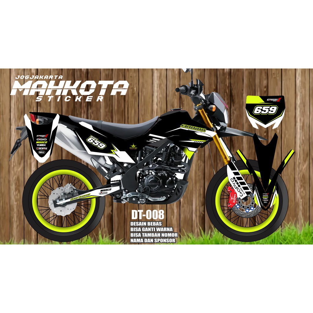Decal dekal stiker striping kawasaki dtracker 150