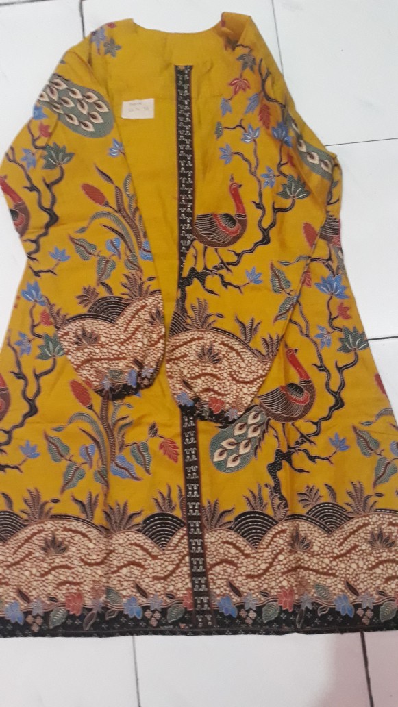 Atasan Batik Tunik Wanita Modern Batik Kerja Wanita Lengan Panjang  Bahan Katun Berkwalitas Invb046
