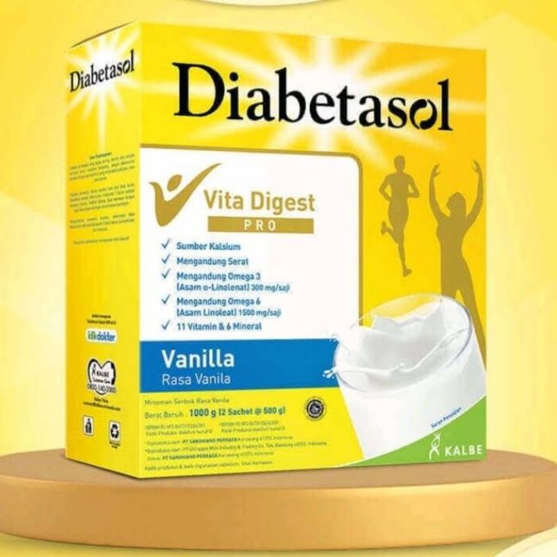 Diabetasol 600gr / 1kg Vanilla Coklat Jumbo [950gr]