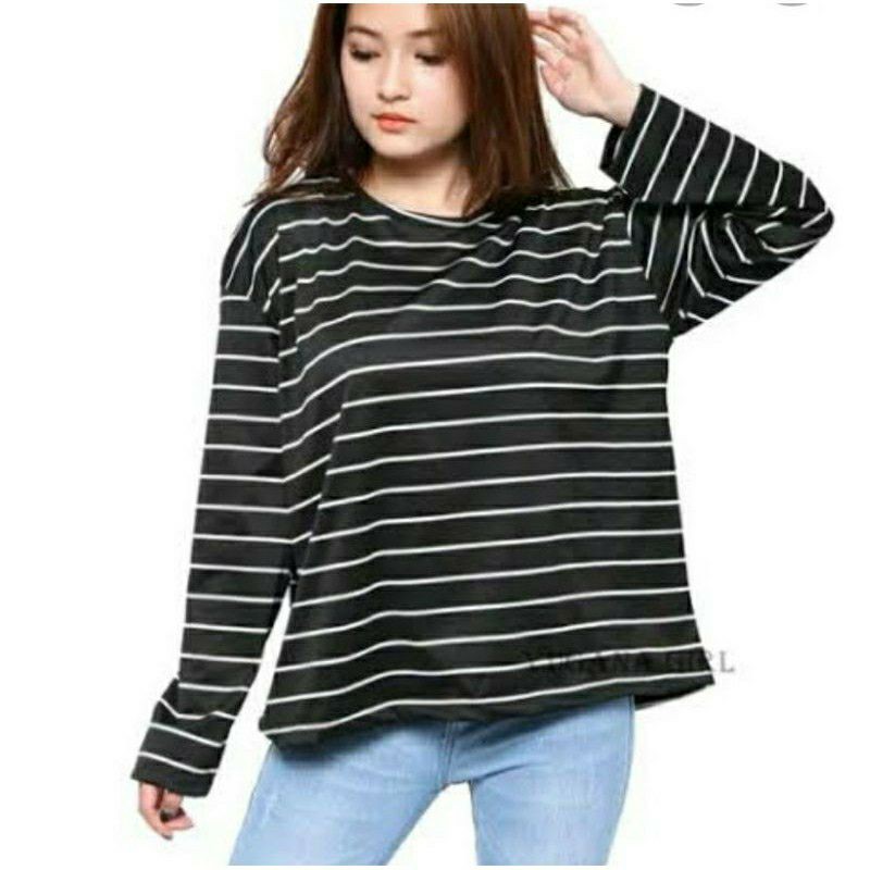 Monstra Kaos Salur Tangtop dan lengan panjang cewe Wanita Remaja