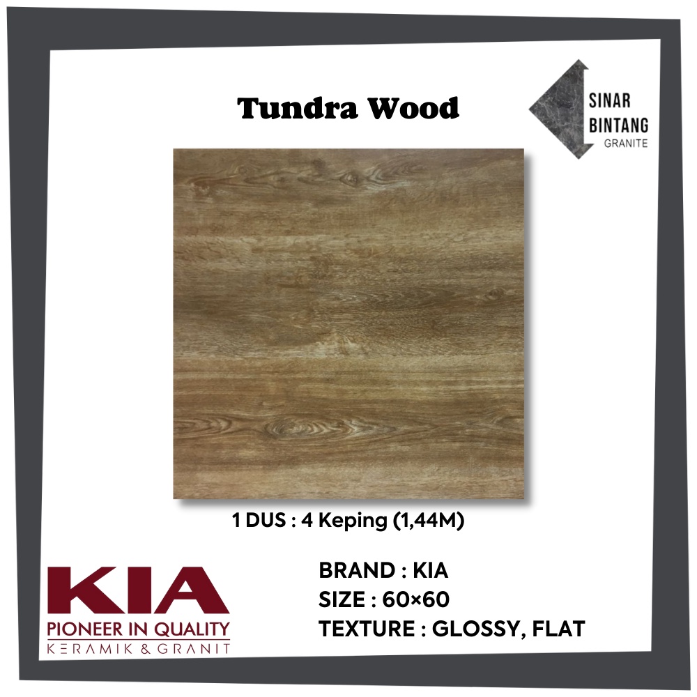 Granit 60X60 | Granit Lantai Tundra Wood KIA