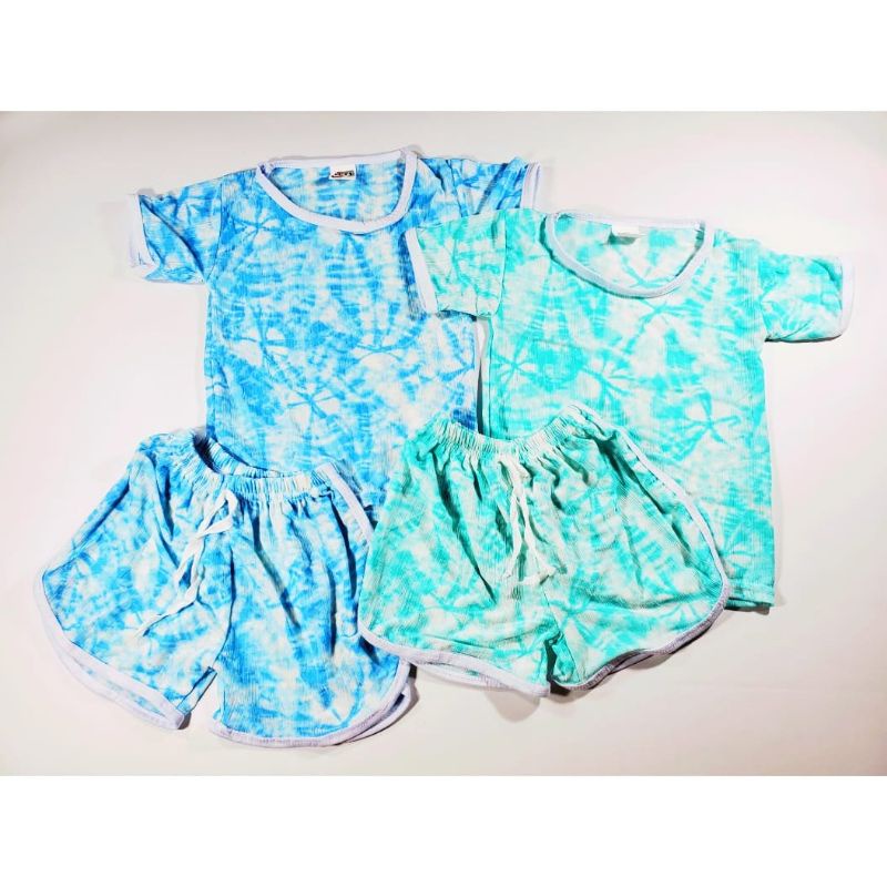 TYE DYE BAJU ANAK WARNA LUNTUR SET CEWE COWO