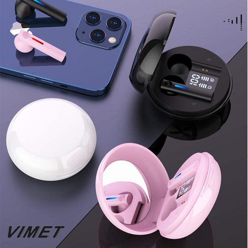 T15 Headset Tws Wireless Earphone Bluetooth airbuds Dengan Lampu Indikator Digital Untuk Android IOS