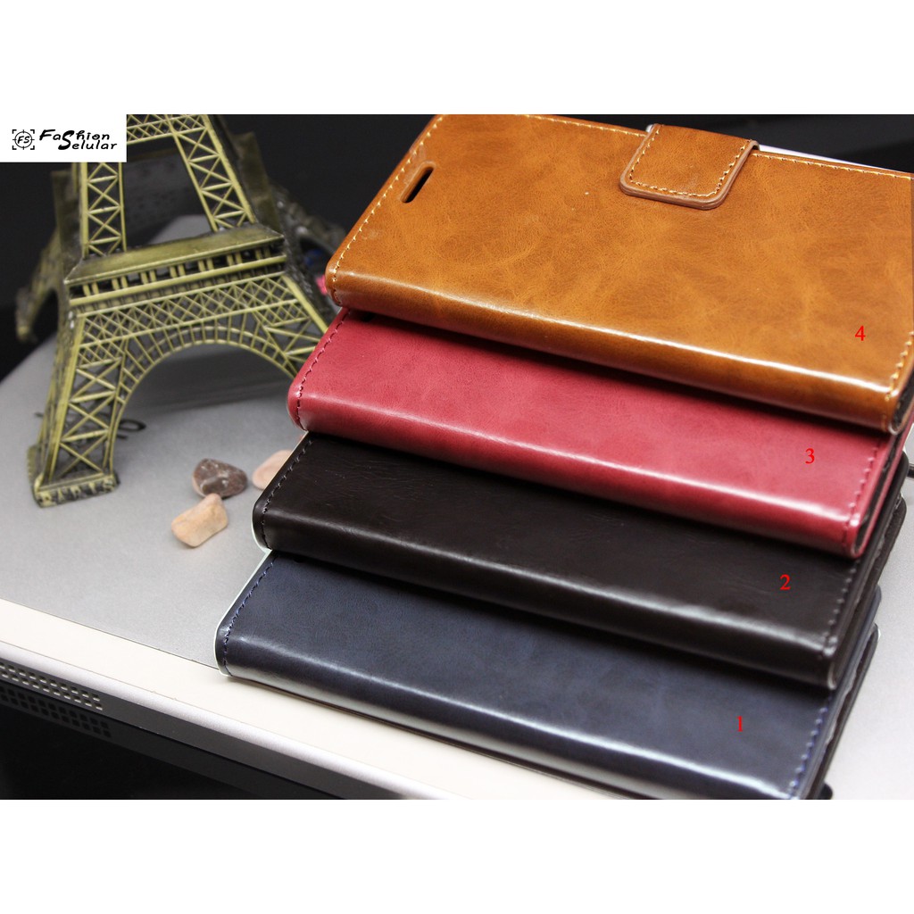 Infinix Note 7 Lite FS Bluemoon Case Model Kulit Full Cover With Card Slot