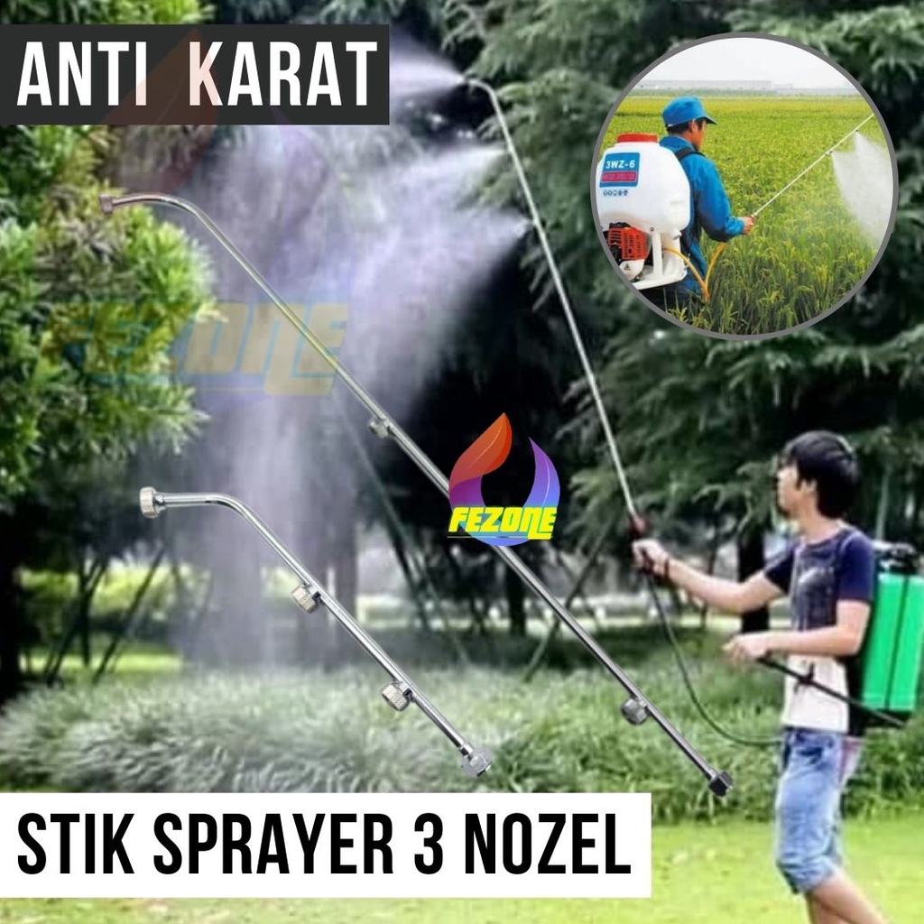 Stik Sprayer 3 Nozel Sangat Kabut Untuk Tangki Elektrik dan Manual FEZONE