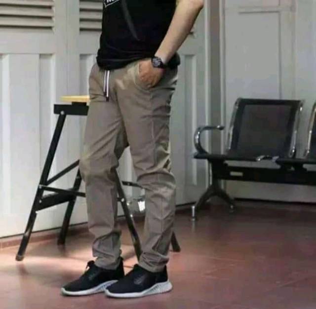 [BISA COD] Original Combats Celana Chino Panjang Pria RIP Pinggang Karet Bahan Melar Stretch size 28 -38