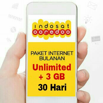 PAKET INTERNET INDOSAT UNLIMITED APPS + 3GB