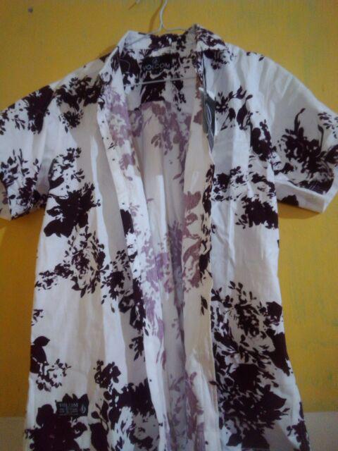 Brotherholic Baju Cowok Batik Songket Lengan Pendek Slimfit / Kemeja Batik Pria Pendek Hitam Slim