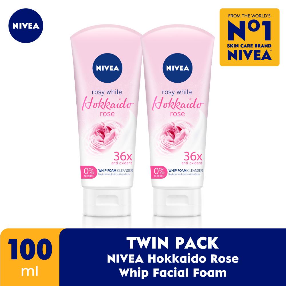 NIVEA Face Hokkaido Rose Whip Facial Foam 100mL Twinpack
