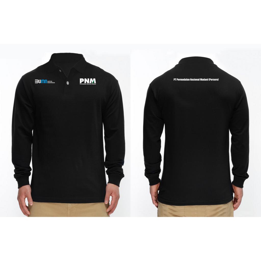 T-SHIRT KAOS LENGAN PANJANG BERKERAH PT PNM PERSERO