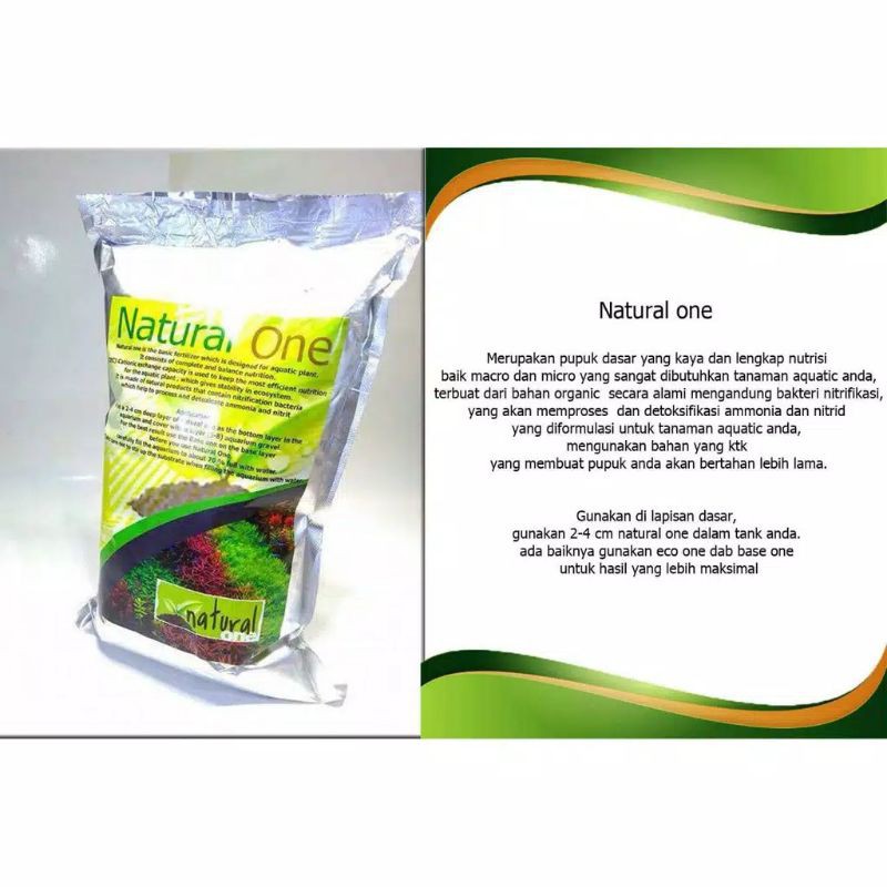 natural one pupuk dasar aquascape murah