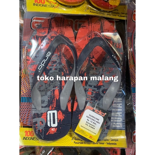 ando hurricane sandal jepit pria dewasa [TOKO HARAPAN MALANG]