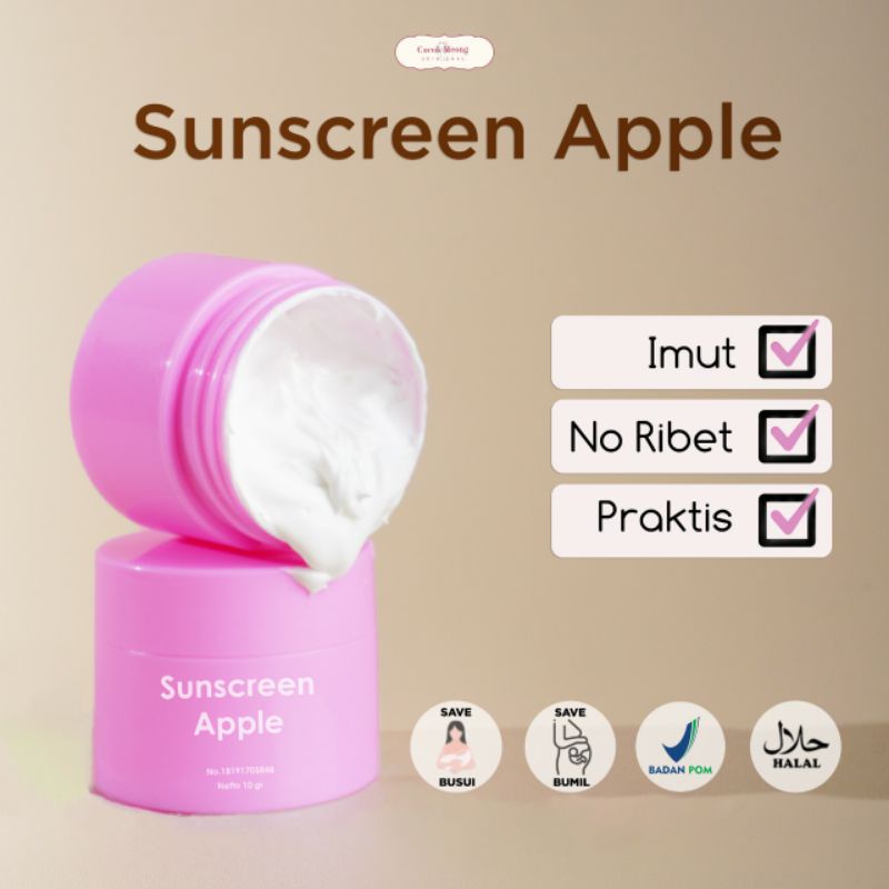 Sunscreen apple/tabir surya/mencerahkan/mengencangkan kulit wajah