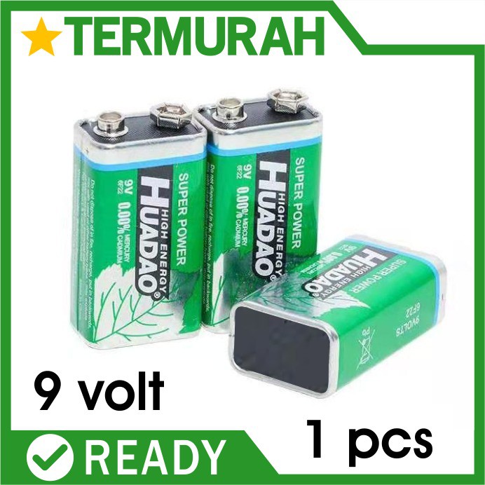 Baterai Battery Batre Batere KOTAK 9V 9volt 9 volt V Batu Huadao