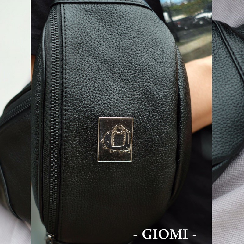 Waist Bag (Tas Cowok) – JetBlack Allosa Series 100% premium leather