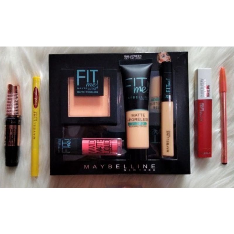 MAYBELLINE 8IN1 Make Up Set Fit Me / Paket Lengkap Kosmetik Maybelline Fit Me  Set 8 in 1