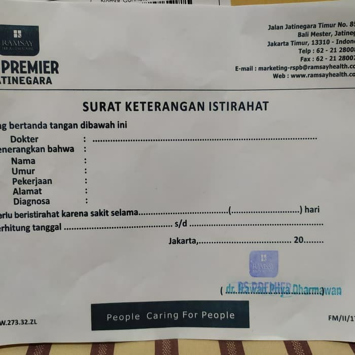 Surat Dokter Jakarta Rasanya