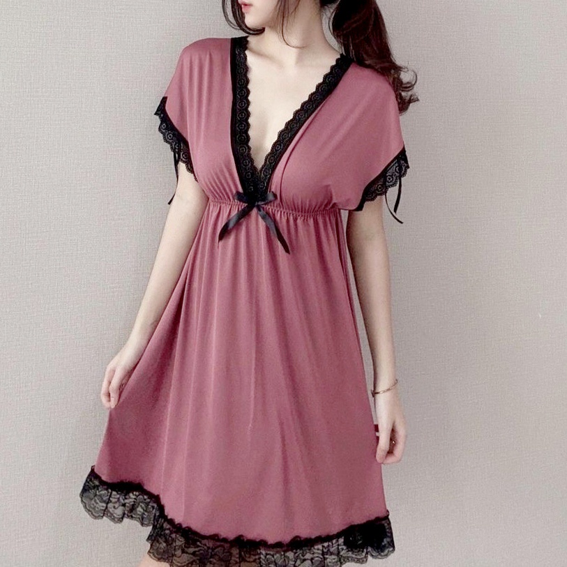 Lingerie Dress MILAN Sexy Big Size Baju Tidur Premium Girlsheaven fit to jumbo LD 125 Bisa COD