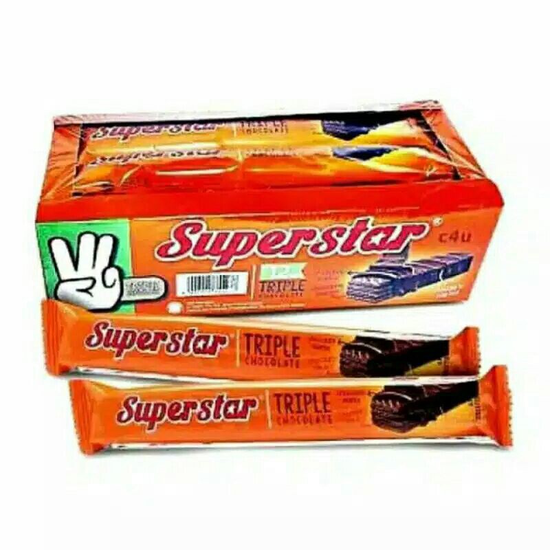 

Wafer Cokelat Superstar box isi 20