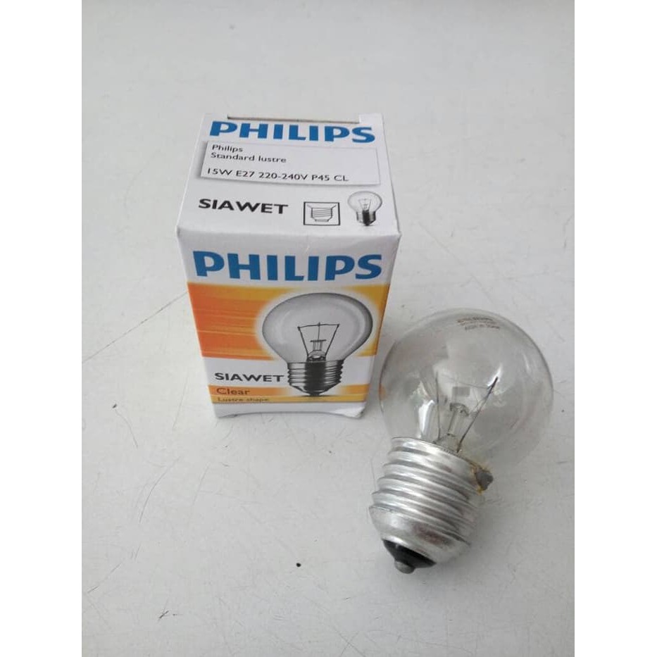 Lampu Bohlam Lampu Pijar Siawet 15 Watt Clear Philips