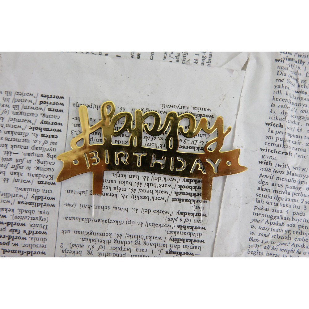 TOPPER KUE TULISAN HAPPY BIRTHDAY