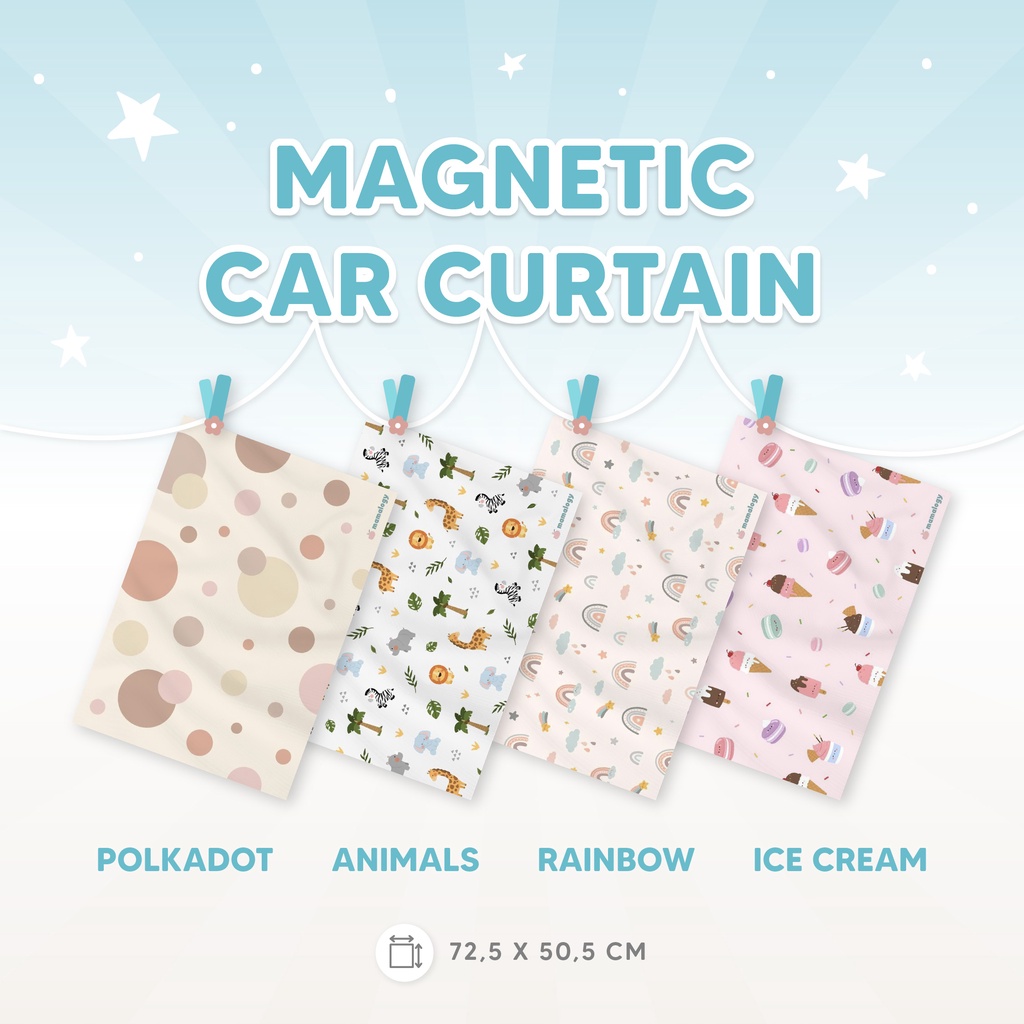 Magnetic Car Curtain / Tirai Penutup Kaca Jendela Mobil / Gorden Jendela Kaca Mobil / Pelindung Panas Universal