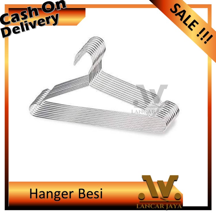 Hanger Dewasa Anti Karat Hanger besi Hanger baju besi Jemuran Hanger kawat Jemuran baju COD