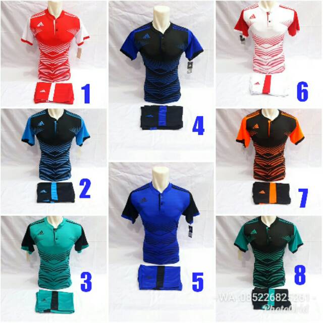 Kaos tim sepakbola setelan tim futsal kerah