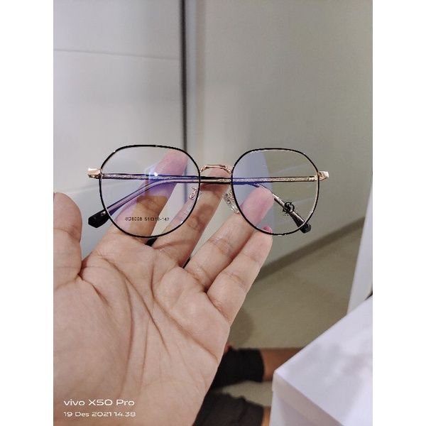 kacamata + lensa antiradiasi komputer dari normal - minus 5.00 kwalitas bagus