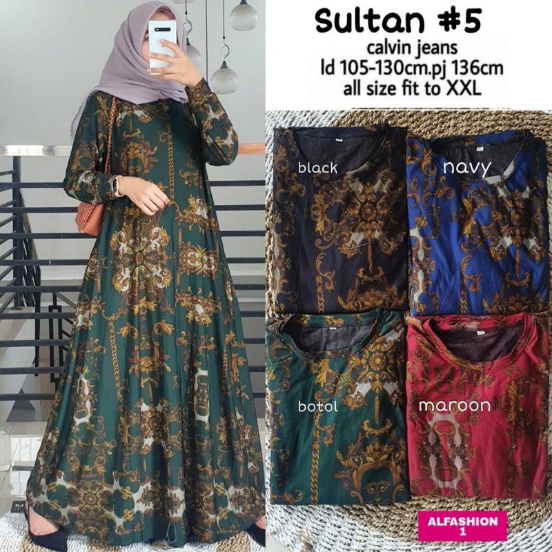 Gamis Jumbo Wanita Terbaru Sultan Maxy #5 by Alfashion Ori Solo