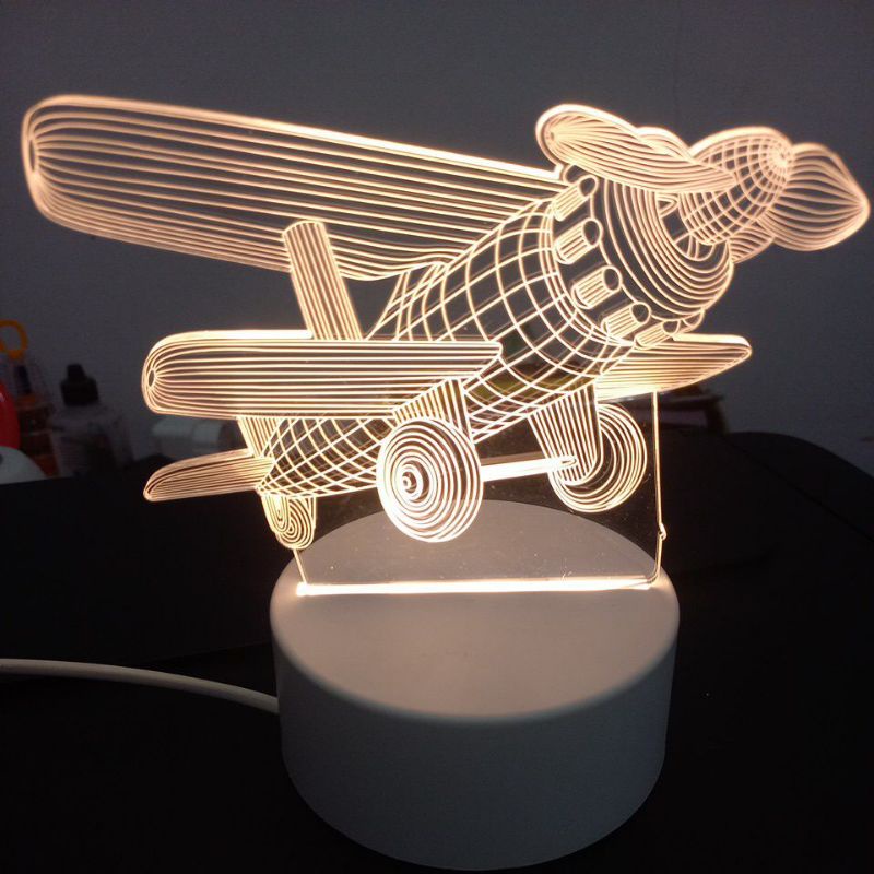 lampu tidur led 5volt motif pesawat