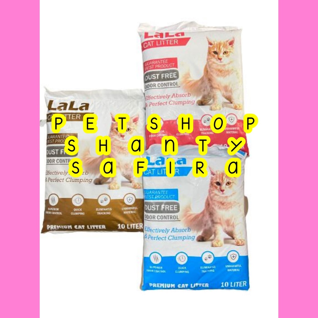 PASIR KUCING GUMPAL WANGI PASIR LALA 10 LITTER /5.5 LITTER PREMIUM CAT LITTER