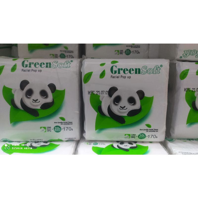 Tisu Green Soft Facial Pop Up