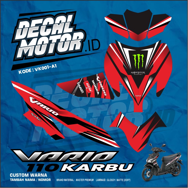 Stiker Fullbody Vario 110 CW Karbu Tahun 2006 2007 2008 2009 2010 2011 - VK