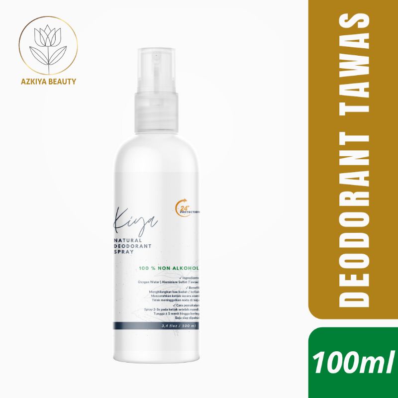 Kiya Deo Natural Deodorant Tawas Spray 100 ml - Perlindungan 24 Jam