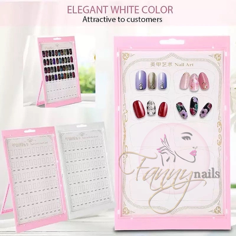 DISPLAY NAIL STAND SQUARE / PAJANGAN HASIL NAILART BINGKAI PERSEGI NAIL DISPLAY COLOR CHART