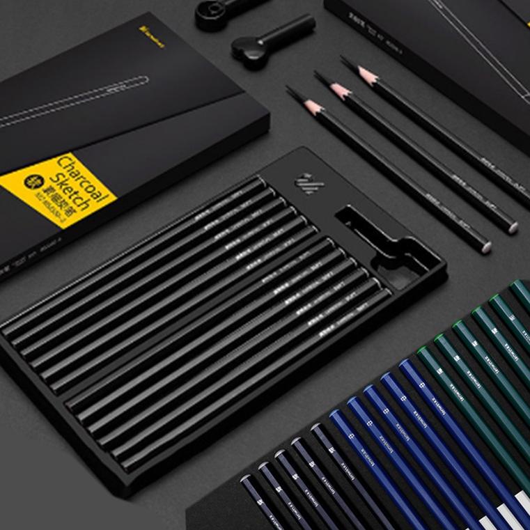 

[KODE PRODUK ZHT9982] Triple W 12 PCS Charcoal Pencil Art Paint Pensil Arang Gambar Sketsa