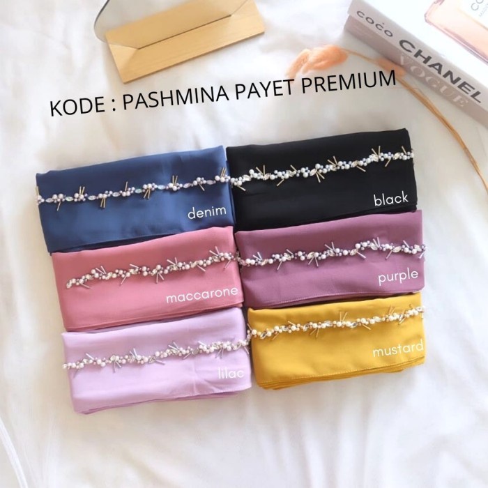 TERBARU   JILBAB - PASHMINA KRISTAL PAYET CERUTY PREMIUM PAYET IMPORT